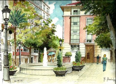Acuarela Passeig Eres Santa Llúcia