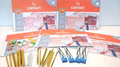 Material dibujo donado bureau vallee Elche