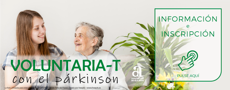 Banner de la página sobre la información de voluntariado de la Asociación Parkinson Elche