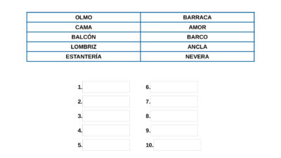 Estimulación Cognitiva - orden alfabético