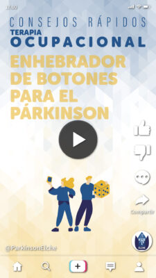 Enhebrador de botones para el párkinson