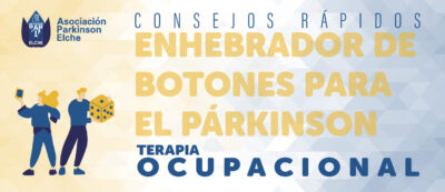 Enhebrador de botones para el párkinson