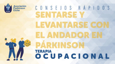 Sentarse y levantarse con el andador en párkinson