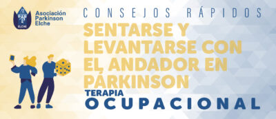 Sentarse y levantarse con el andador en párkinson