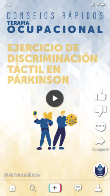 Ejercicio de discriminación táctil en párkinson