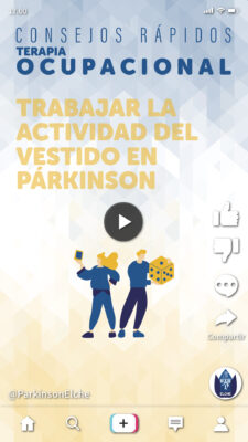 Trabajar la actividad del vestido en párkinson