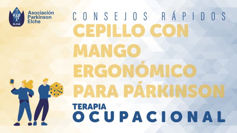 Cepillo con mango ergonómico para párkinson