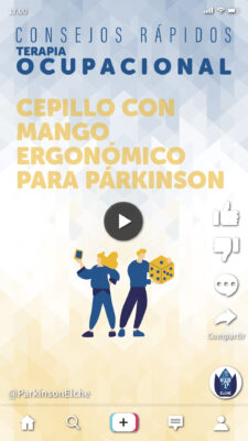 Cepillo con mango ergonómico para párkinson