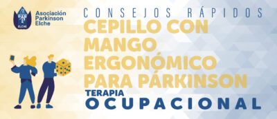 Cepillo con mango ergonómico para párkinson