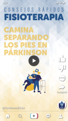 Camina separando los pies en párkinson