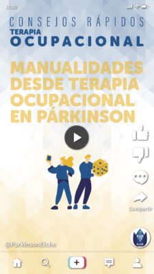 Manualidades desde terapia ocupacional en párkinson