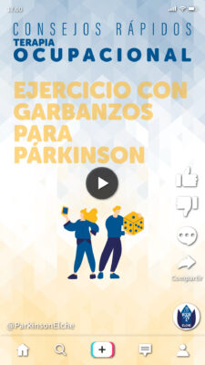 Ejercicio con garbanzos para párkinson