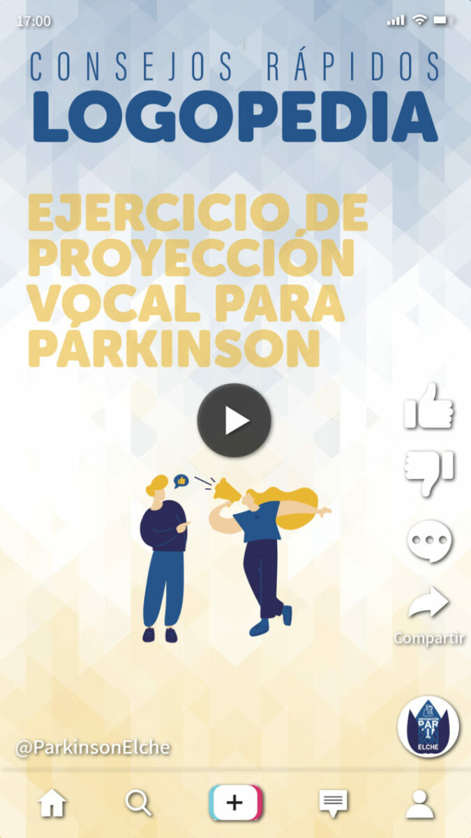 Ejercicio de proyección vocal para párkinson