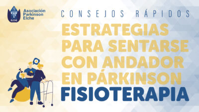 Estrategias para sentarse con andador en párkinson