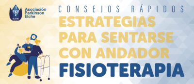 Estrategias para sentarse con andador en párkinson