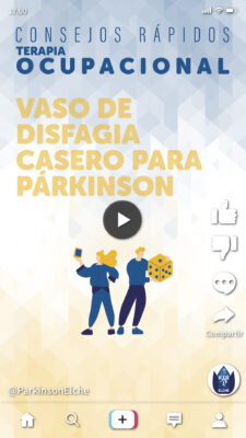 Vaso de disfagia casero para párkinson