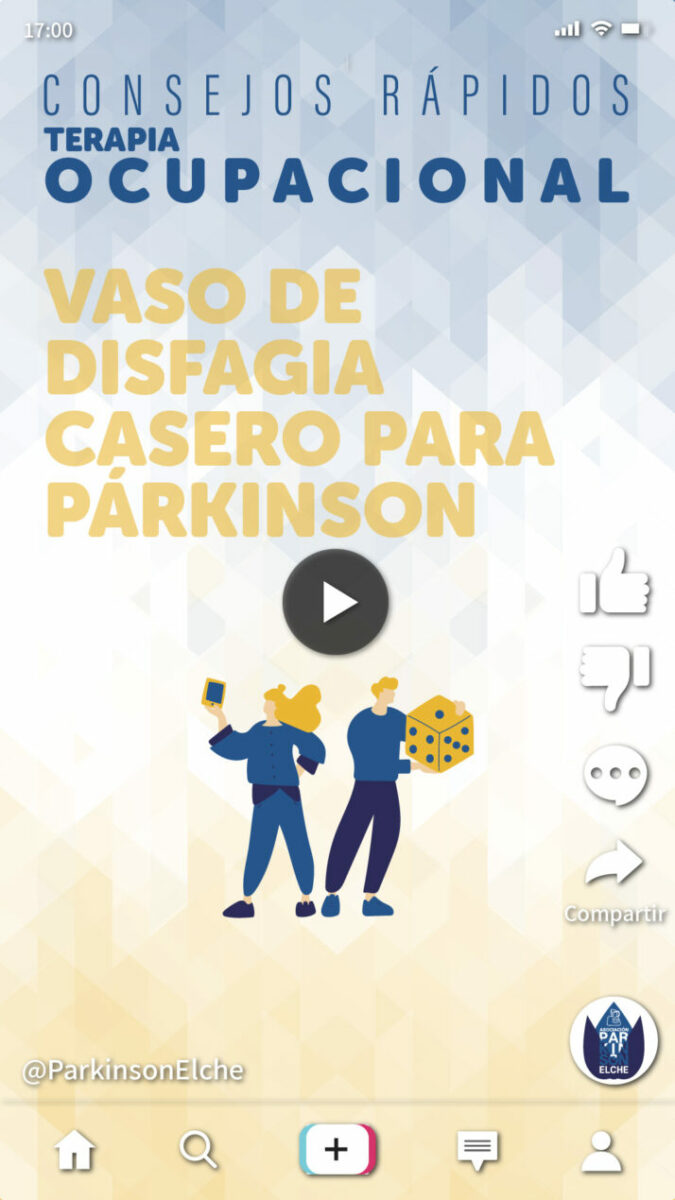 Vaso de disfagia casero para párkinson