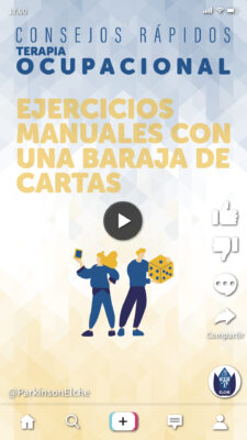 Ejercicios manuales con una baraja de cartas para párkinson