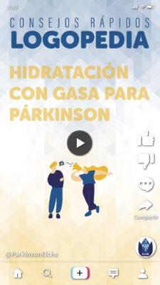 Hidratación con gasa para párkinson