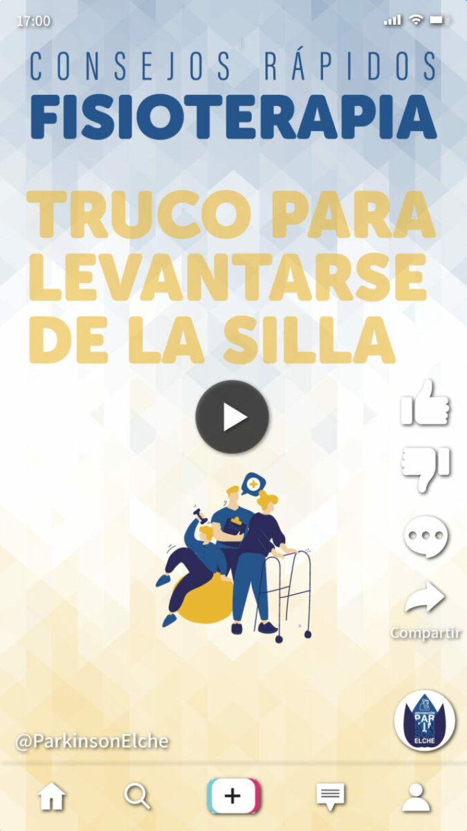 Truco para levantarse de la silla en párkinson