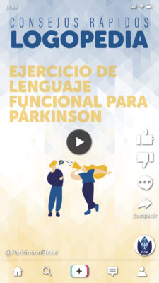 Ejercicio de lenguaje funcional para párkinson