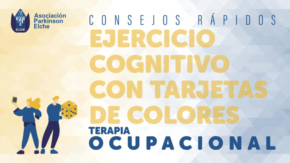 Ejercicio cognitivo con tarjetas de colores para párkinson