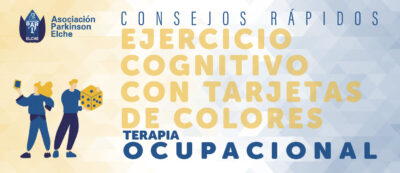Ejercicio cognitivo con tarjetas de colores para párkinson