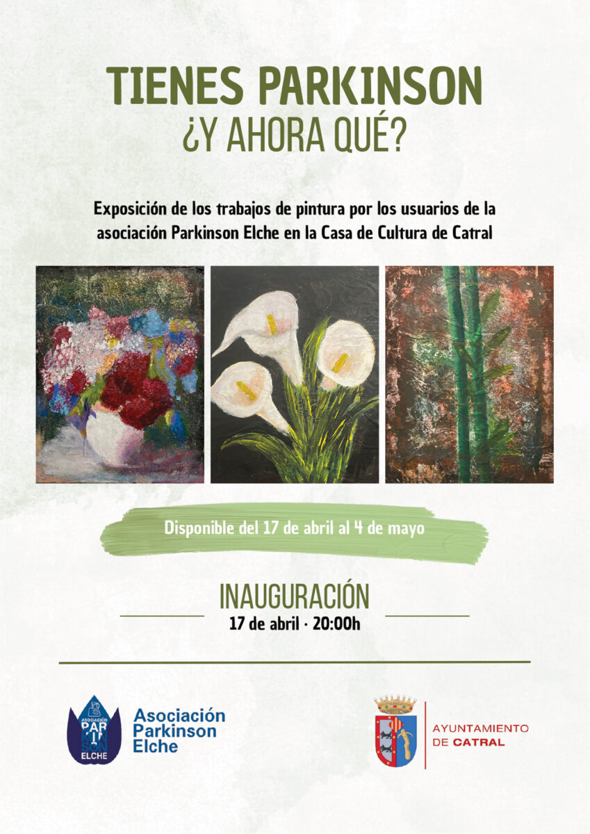 Exposición de pintura de personas con párkinson en Catral organizada por Parkinson Elche
