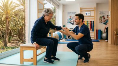 Fisioterapia para personas con párkinson en Elche mejorando la movilidad