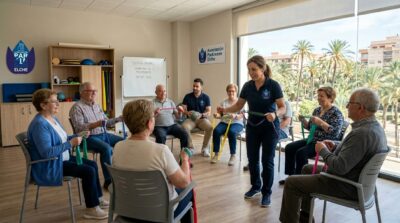 Servicios terapéuticos para personas con párkinson en Elche en terapia grupal