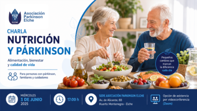 Charla sobre nutrición y enfermedad de Parkinson organizada por Asociación Parkinson Elche