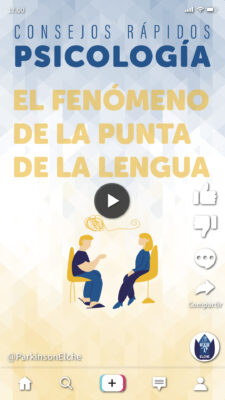 El fenómeno de la punta de la lengua en párkinson