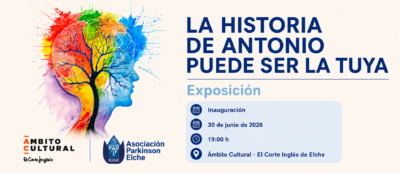 Imagen promocional de la exposición sobre párkinson La historia de Antonio puede ser la tuya en Elche