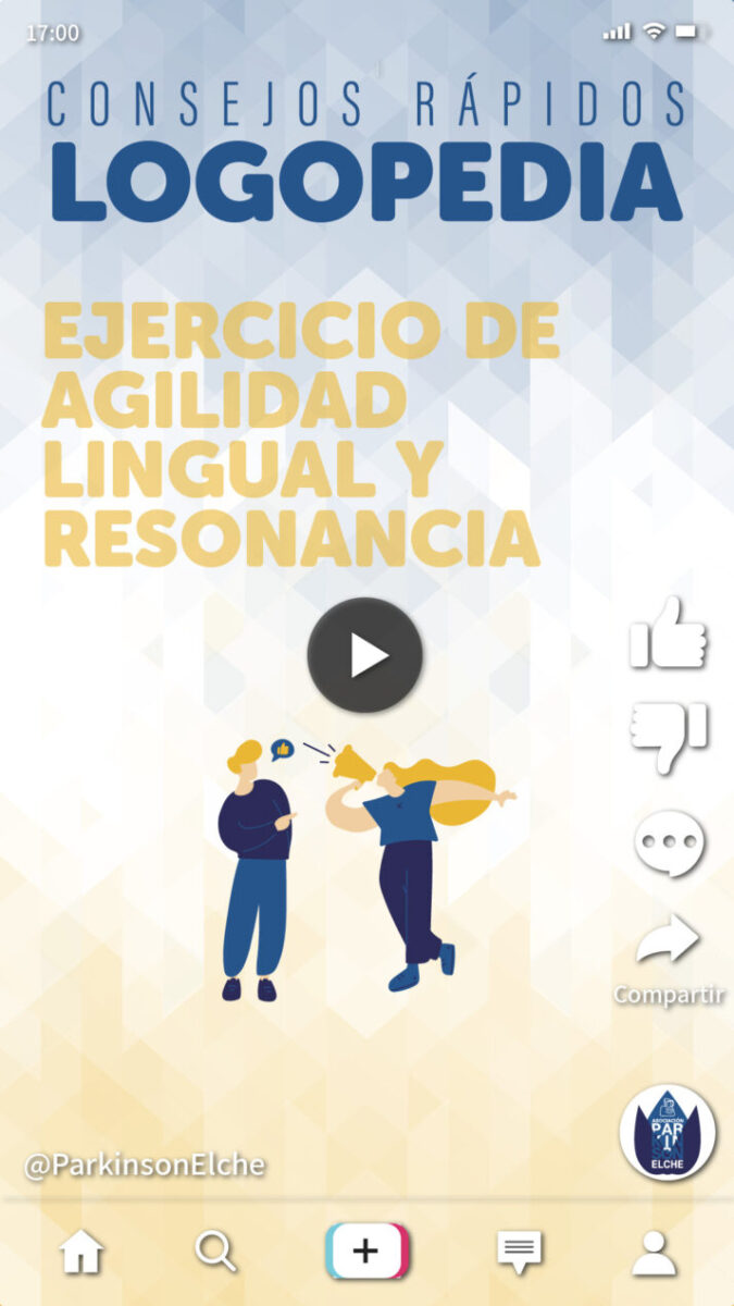 Ejercicio de agilidad lingual y resonancia para párkinson
