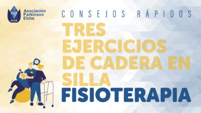 Tres ejercicios de cadera en silla para párkinson