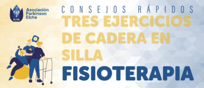 Tres ejercicios de cadera en silla para párkinson